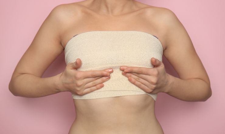 Breast implant removal bandage